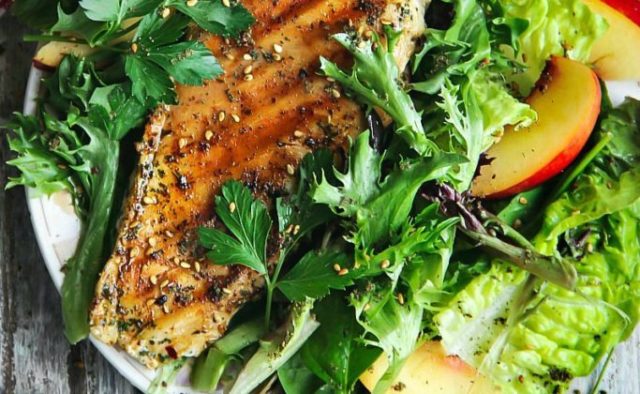 Thai Chili Grilled Chicken with Salad - Sandra's Easy Cooking
