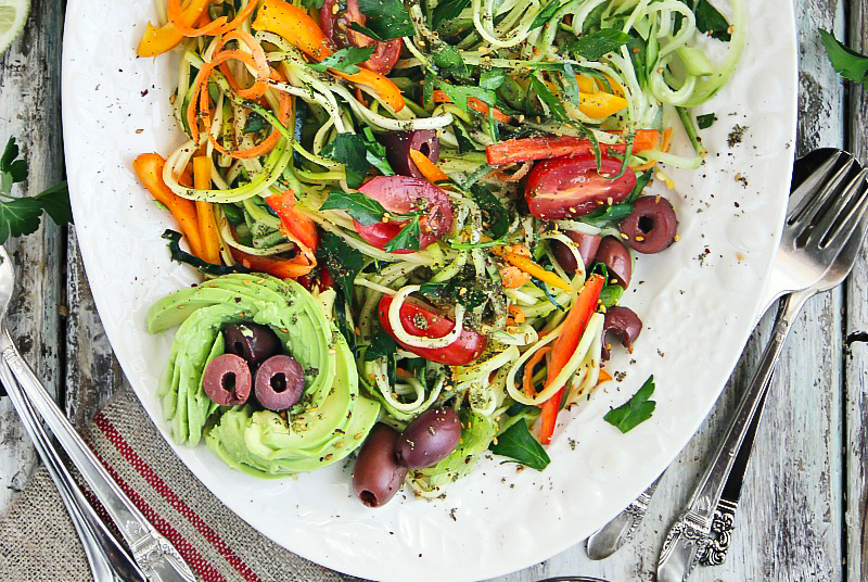 How to Make Zucchini Noodles (Zoodles) - Salads with Anastasia