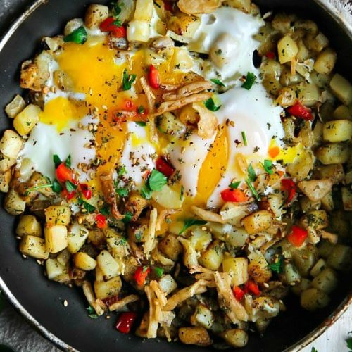 Potatoes and Eggs Skillet Recipe - Sandra's Easy Cooking