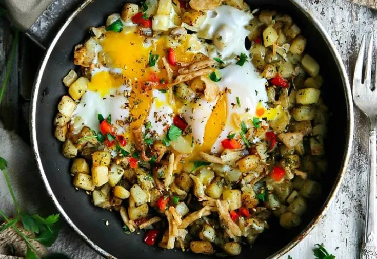 Potatoes and Eggs Skillet