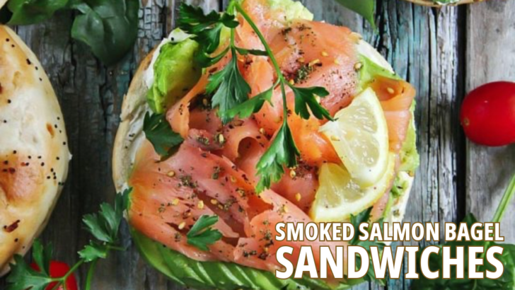 Smoked Salmon Bagel Sandwiches