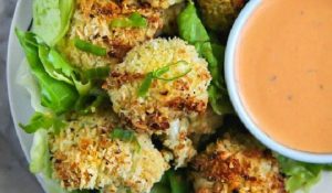 Cauliflower Ranch Parmesan Baked Bites