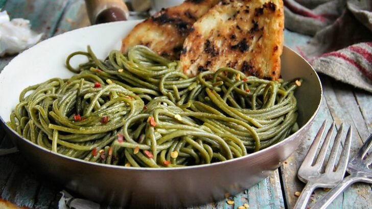 Olive Oil-Garlic SuperGreens Spaghetti Recipe