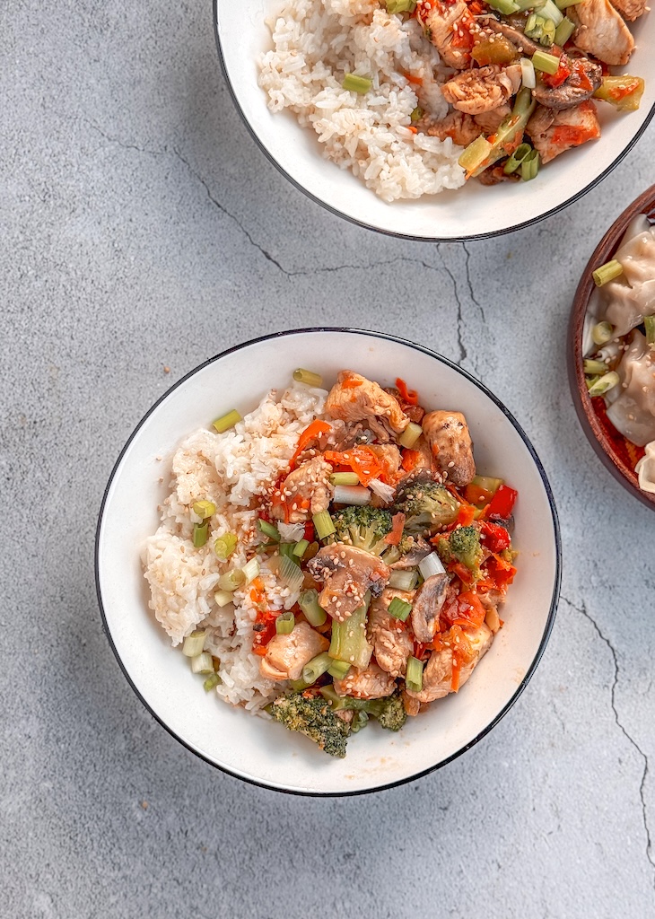 delicious meal inspired by asian and Chinese cuisines