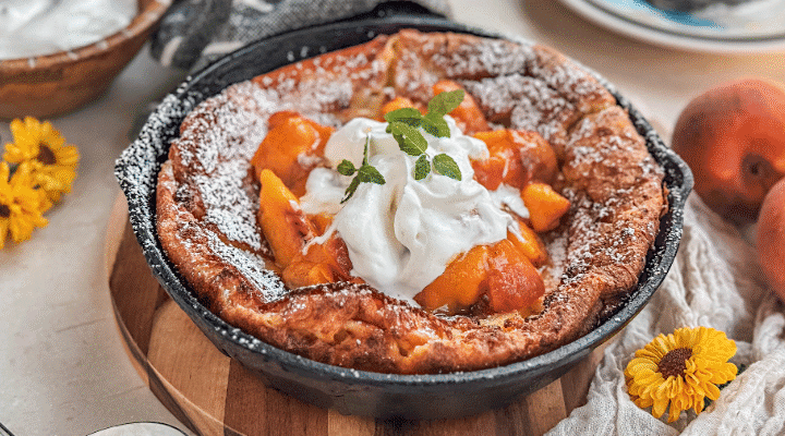 Dutch Baby with Peaches