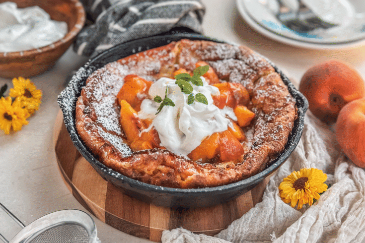 Dutch Baby with Peaches