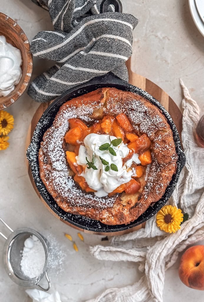 Dutch Baby with Peaches
