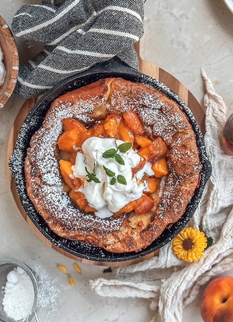 Dutch Baby with Peaches