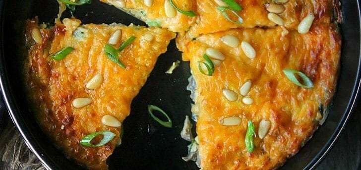 SCALLION-MUSHROOM FRITTATA