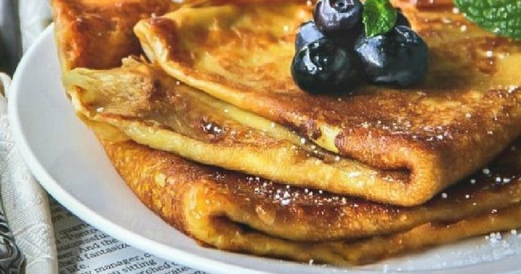 Crepes with Sweet Cocoa Coconut Sauce