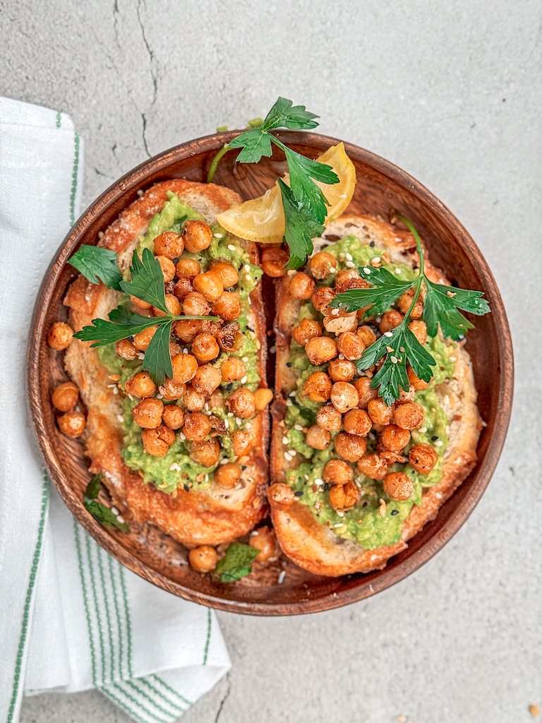 Avocado Toast with Spicy Chickpeas