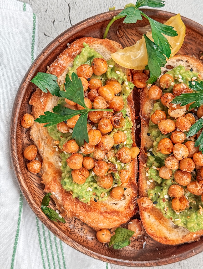 Avocado Toast with Spicy Chickpeas
