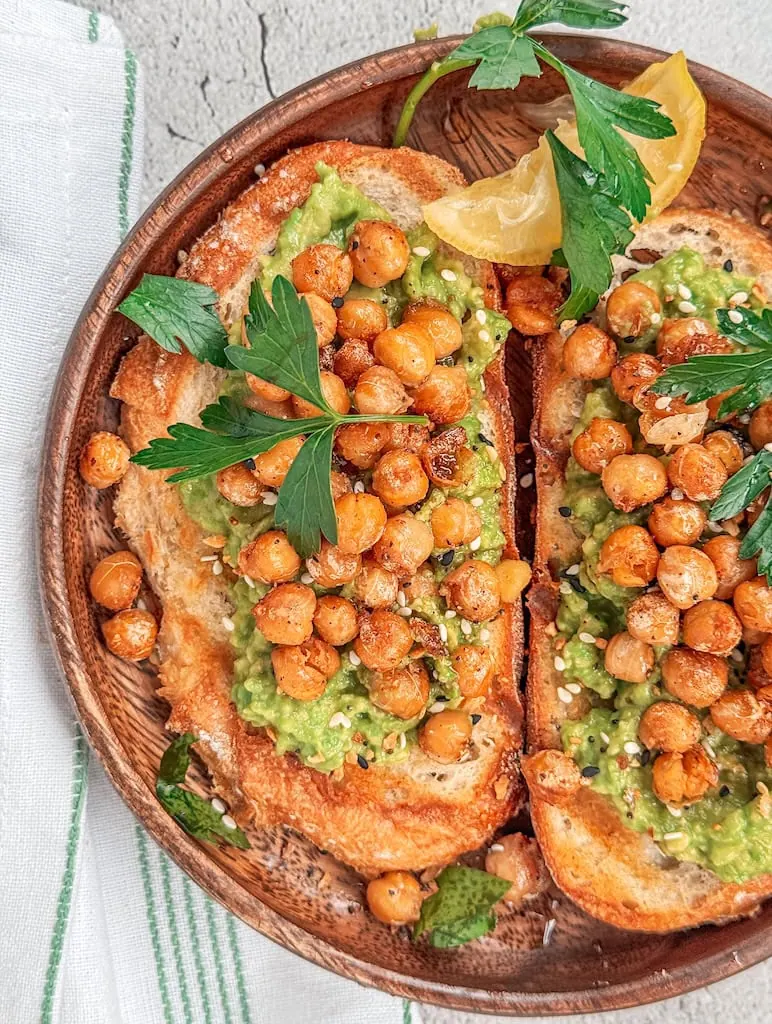 Avocado Toast with Spicy Chickpeas