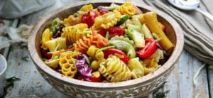 Colorful Pasta Salad with Italian Dressing