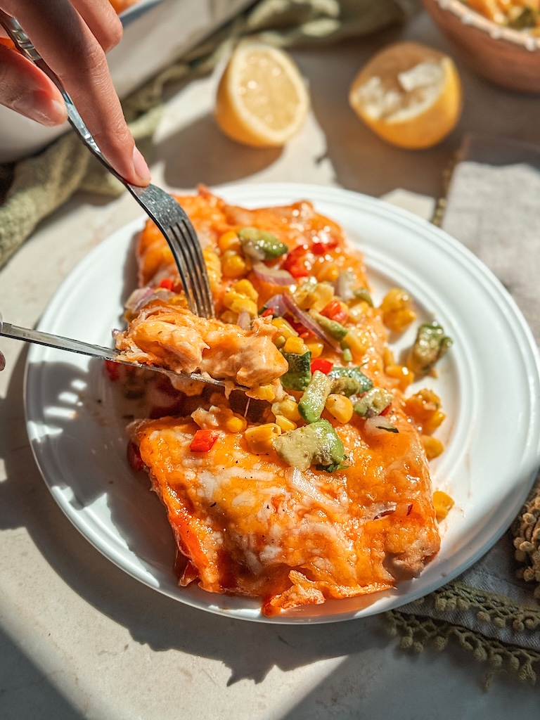 Delicious baked meal inspired by Mexican food
