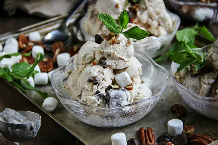 Vanilla Rocky Road Ice Cream