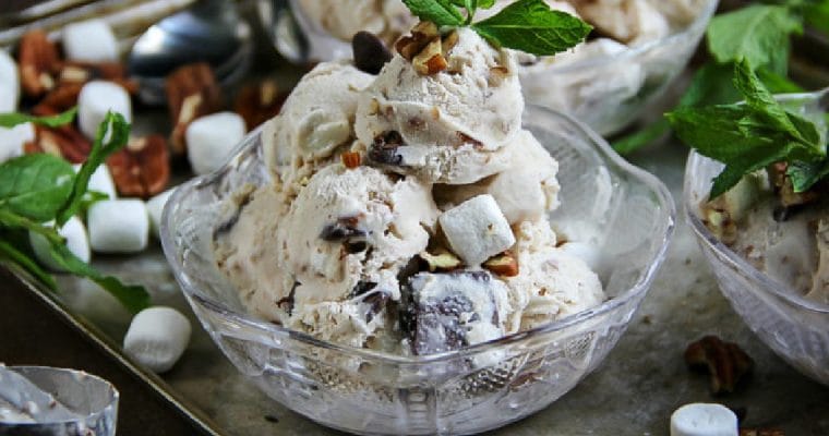 Vanilla Rocky Road Ice Cream