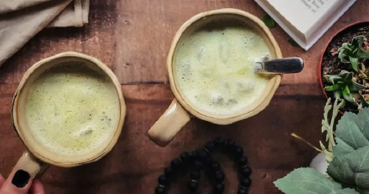 Almond Milk Matcha Moringa Iced Latte