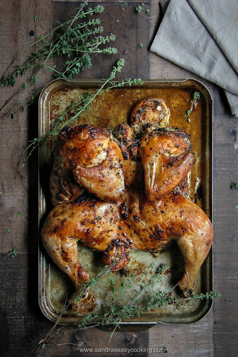 Lemon and Herb Roast Chicken - Sandra's Easy Cooking