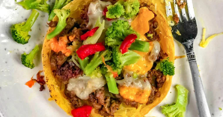 Ground Beef Stuffed Spaghetti Squash