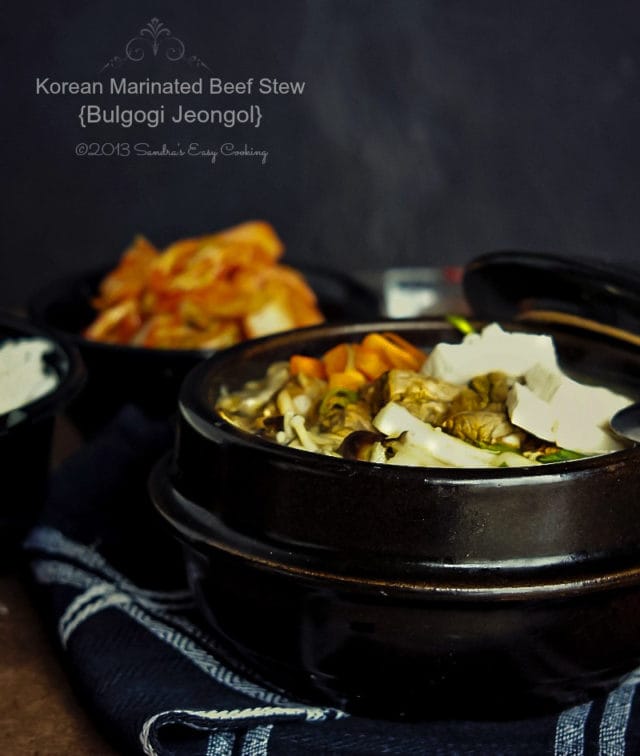 Korean Marinated Beef Stew —Bulgogi Jungol
