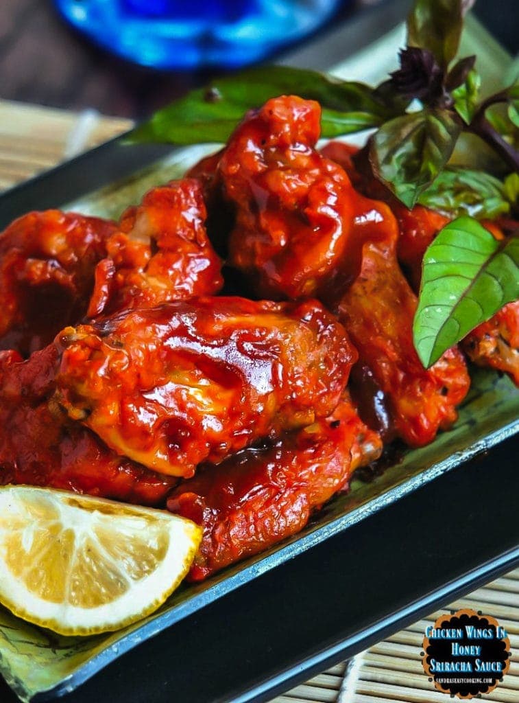 Chicken Wings in Honey-Sriracha Sauce