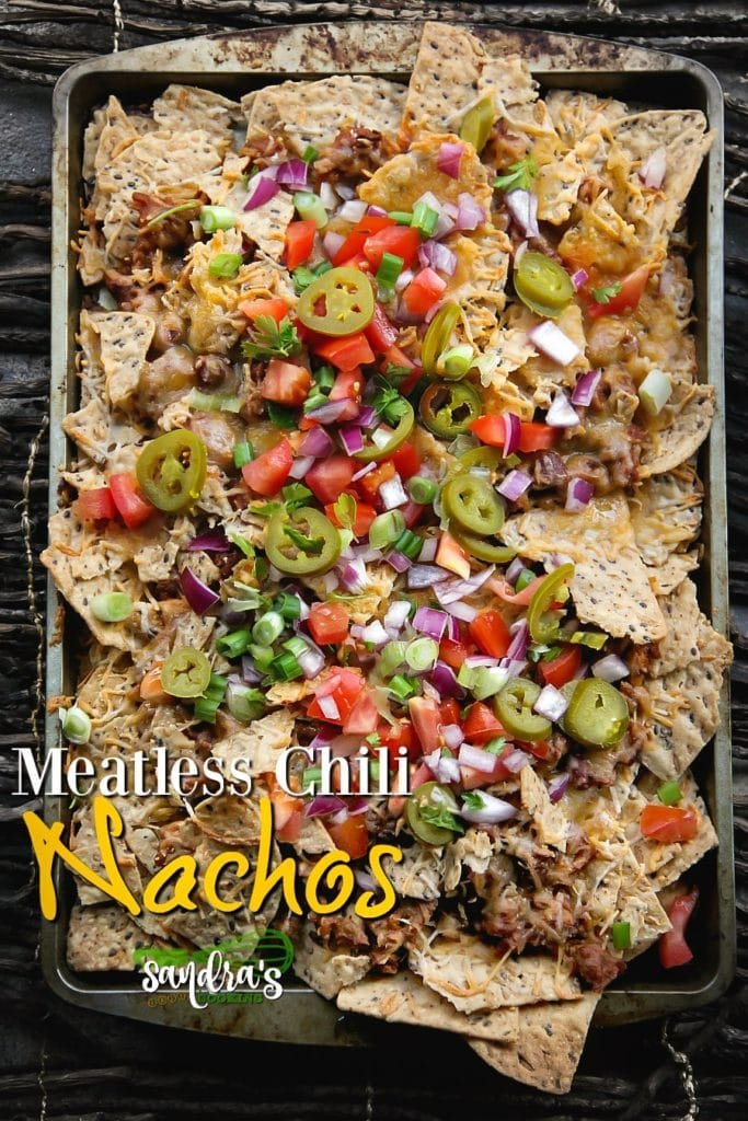 Meatless Chili Nachos - Sandra&amp;#39;s Easy Cooking Meatless Recipes