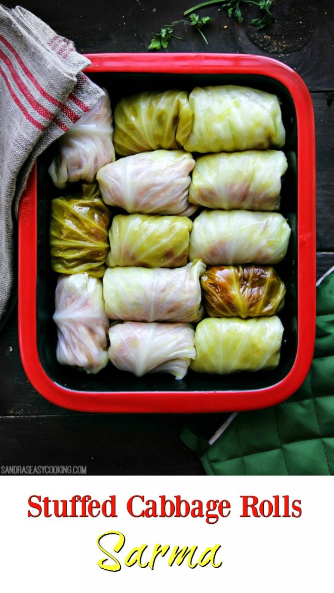 Stuffed Cabbage Rolls Sarma Sandras Easy Cooking Recipe