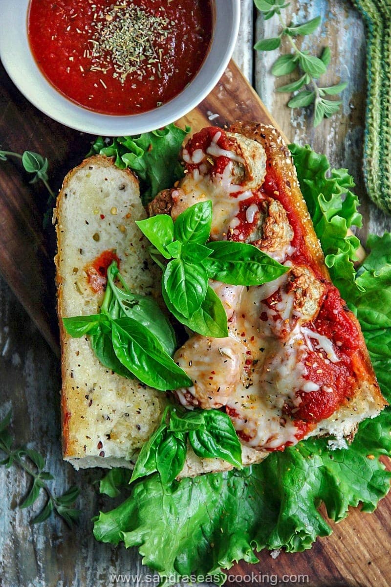Homemade Meatball Marinara Sub