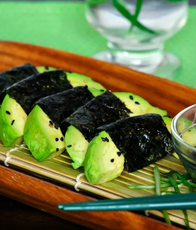 Avocado wrapped with Seaweed