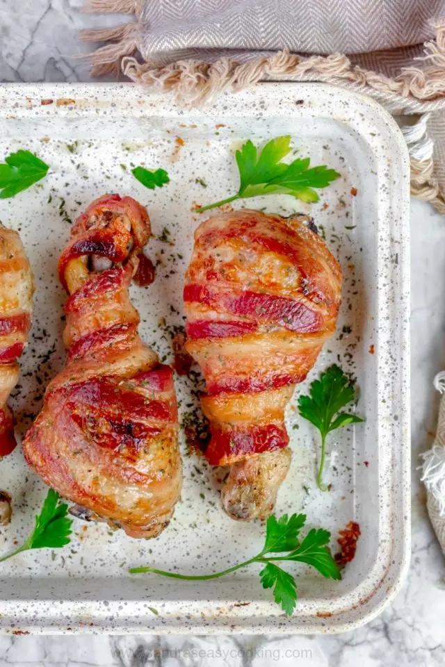 Bacon wrapped Chicken Drumsticks