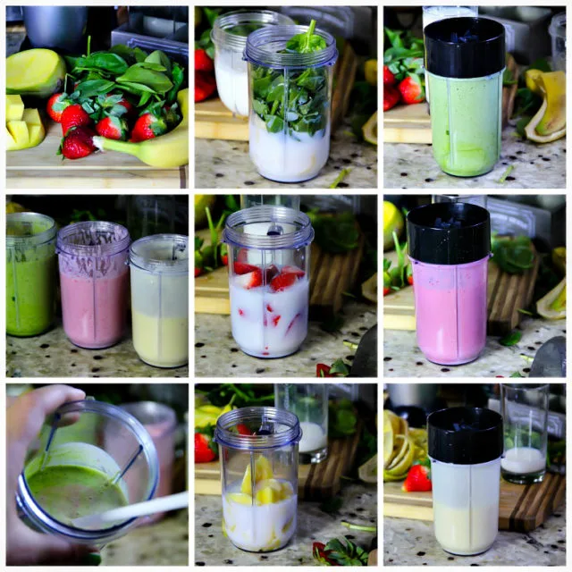 Spinach, Strawberry, Mango and Banana Smoothie