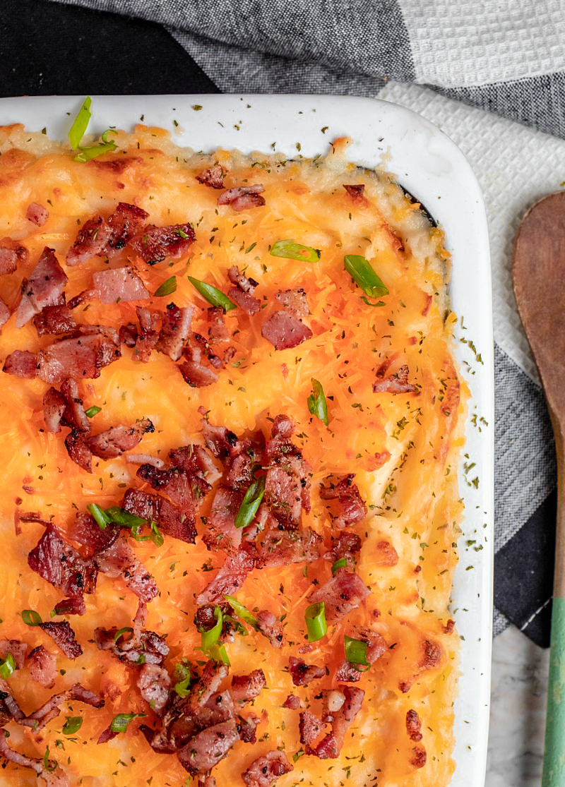 Loaded Mashed Potato Casserole - Sandra's Easy Cooking Recipes