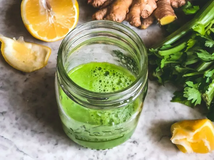 Celery, Ginger and Lemon Juice