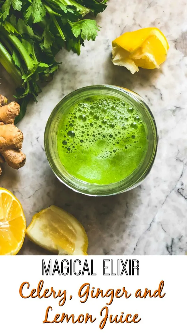 Celery, Ginger and Lemon Juice