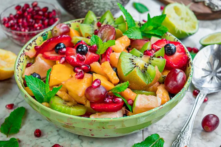 Fruit Salad with Citrus-Maple Dressing