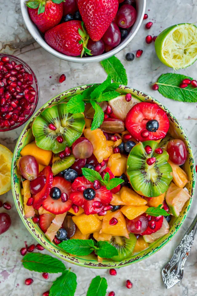 Fruit Salad with Citrus-Maple Dressing