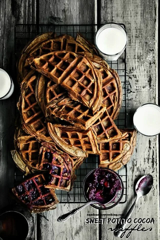 Sweet Potato Cocoa Waffles