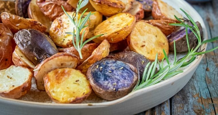 Air Fryer Rainbow Potatoes with Rosemary