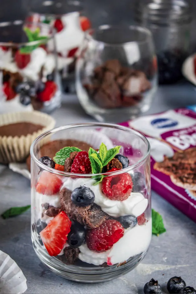 Brownies and Yogurt Summer Parfait