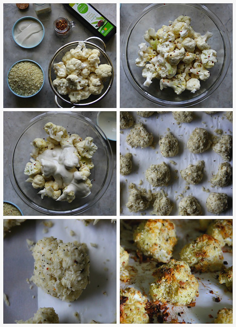 Cauliflower Ranch Parmesan Baked Bites - Sandra's Easy Cooking