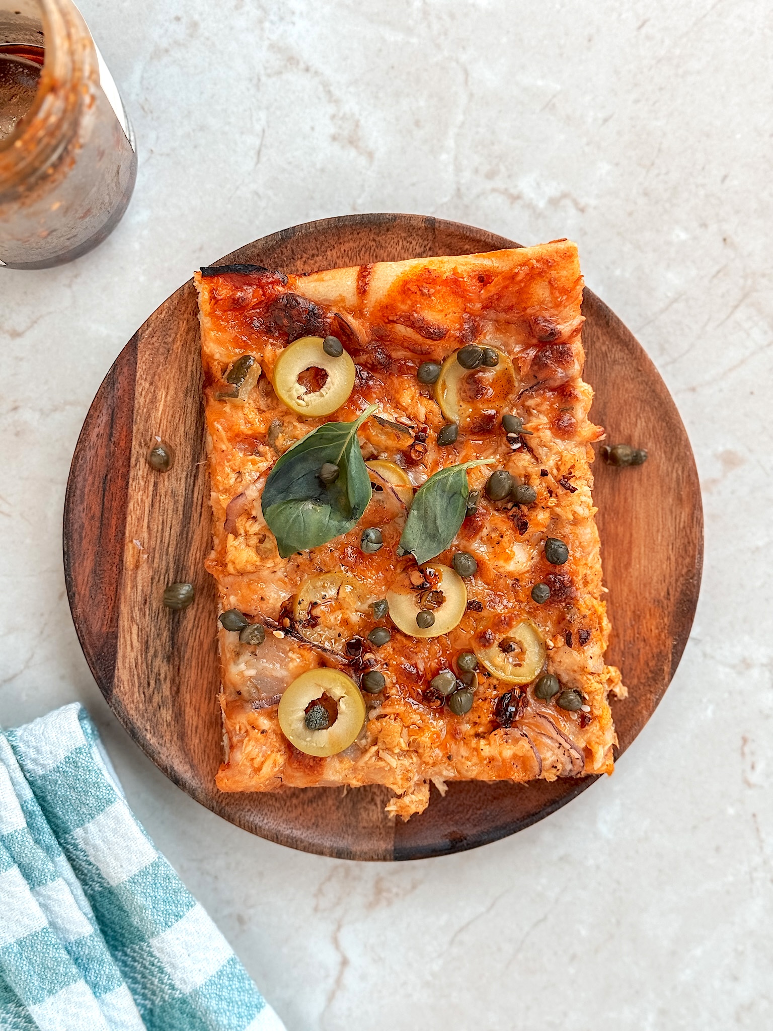 Crispy Mediterranean Tuna Pizza