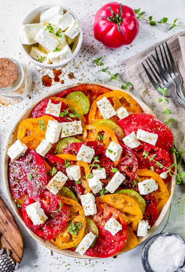 Heirloom Tomato Feta Salad