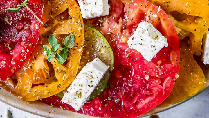 Heirloom Tomato Feta Salad Sandra S Easy Cooking