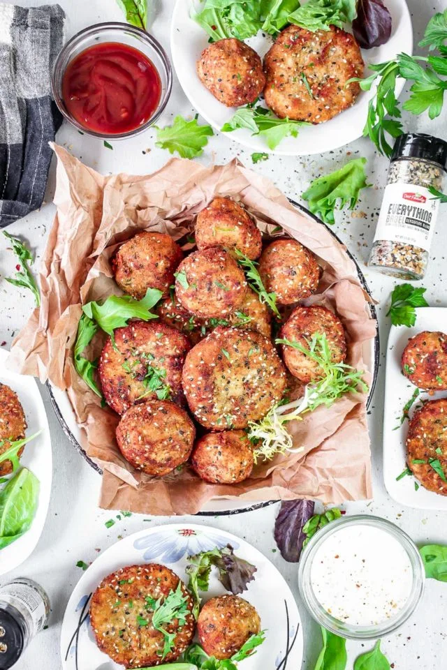 Potato and Beef Everything Bagel Croquettes