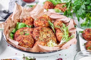 Potato and Beef Everything Bagel Croquettes
