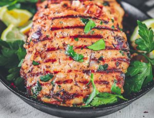 Simple Halibut Burger