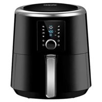 OMORC 6 quart Air Fryer, Air Fryers, 1800W Fast Large Hot Air Fryers & Oilless Cooker w/Presets, LED Touchscreen(for Wet Finger)/Roast/Bake/Keep Warm, Dishwasher Safe, Nonstick,2-Year Warranty(ME122)