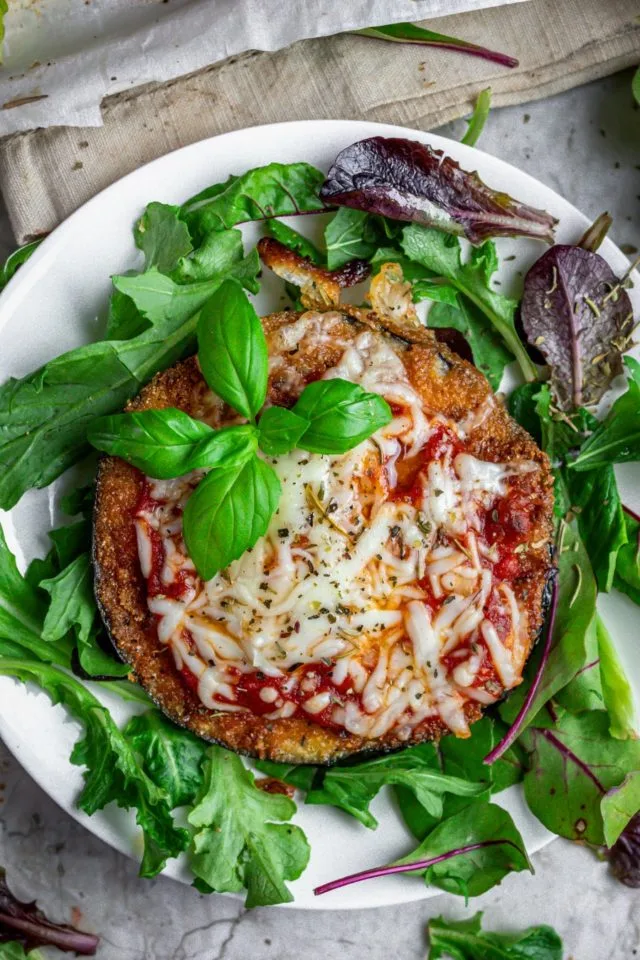 Pan-Fried Eggplant with Mozzarella and Marinara