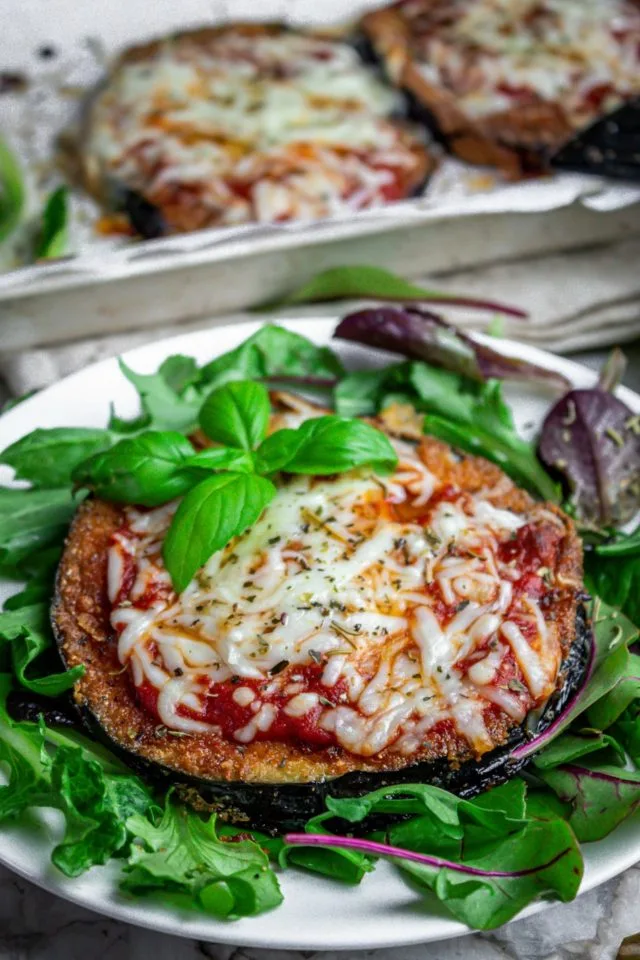 Pan-Fried Eggplant with Mozzarella and Marinara